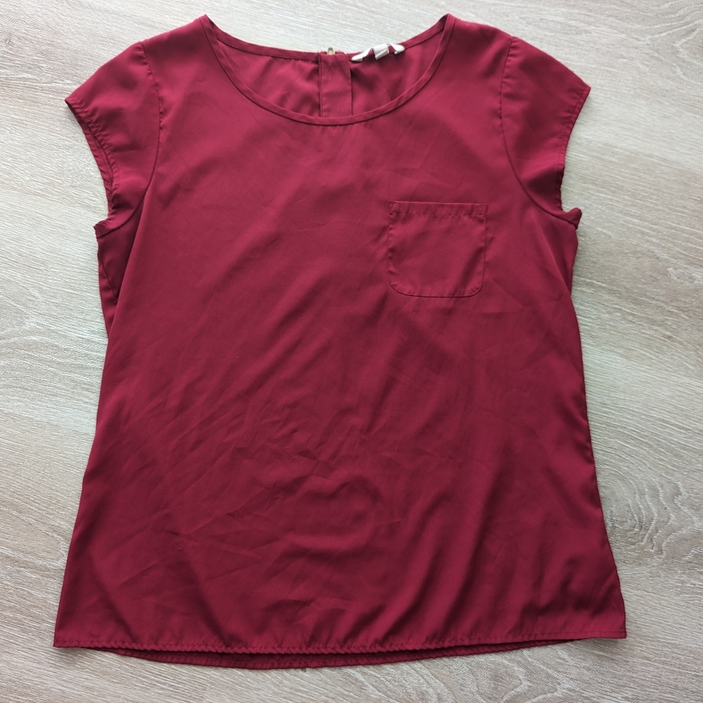 Dark Red Blouse